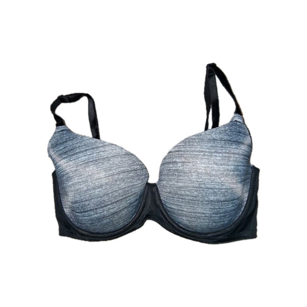 PINK Victoria's Secret Bra 32DD Wear Everywhere T Shirt Lightly Lined gray black